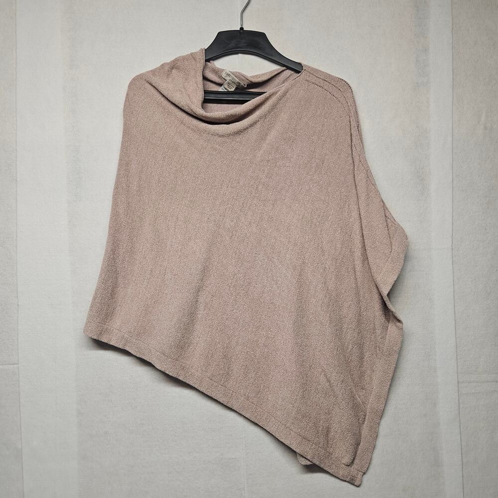 Barefoot Dreams CozyChic Ultra Lite Poncho Pink Beige One Size